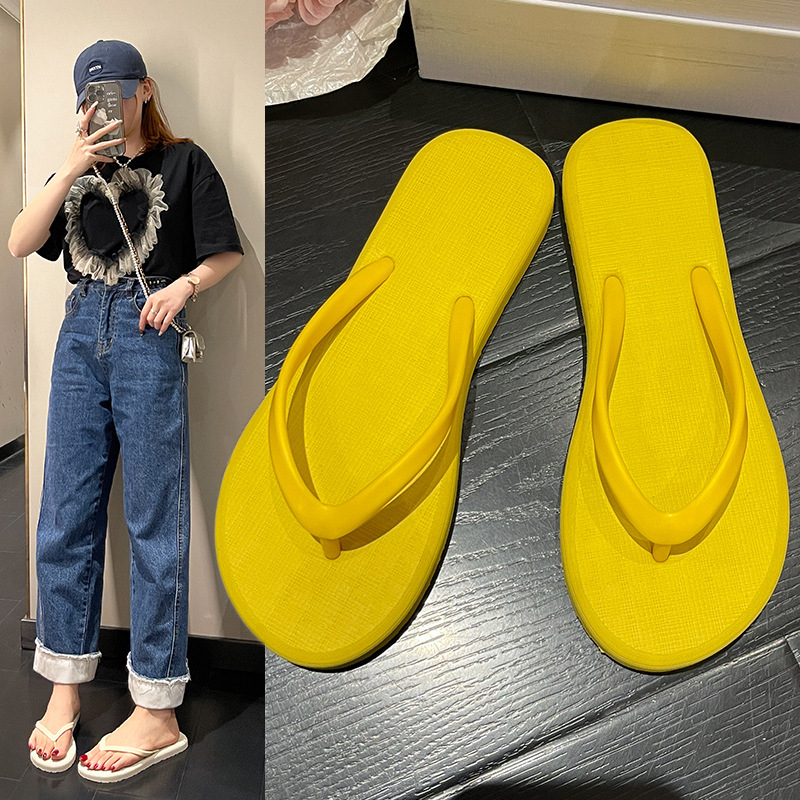 Ženske flip-flop sandale za ljeto – jednostavan jednobojni dizajn za plažu