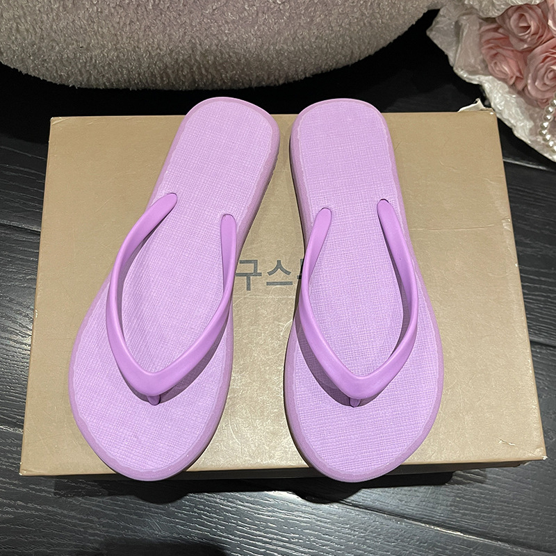 Ženske flip-flop sandale za ljeto – jednostavan jednobojni dizajn za plažu