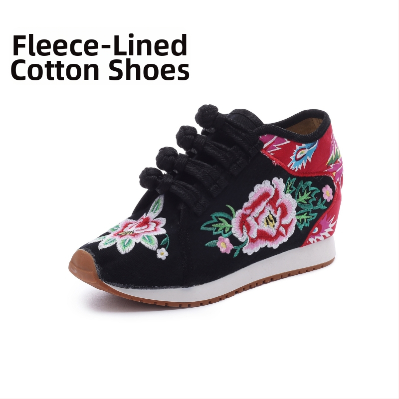 Naistele lõuzenahad lillekirjaga, fliisvooder, keskmise kõrgusega ülaosa, komposiitpõhi