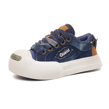 Unisex lõuendist jalanõud karikatuurimustriga, madal varvas, ees sõlmed, paks tald, libisemiskindel, kevad 2024