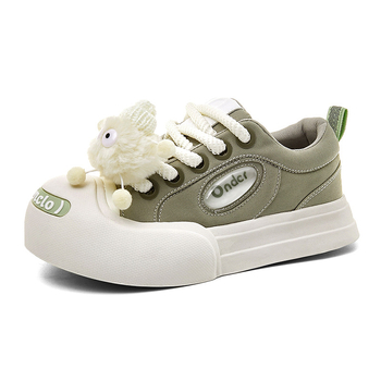 Unisex lõuendist jalanõud karikatuurimustriga, madal varvas, ees sõlmed, paks tald, libisemiskindel, kevad 2024