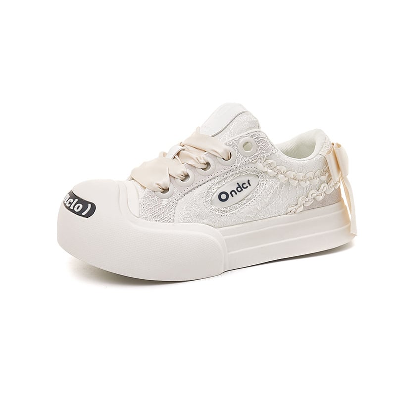 Unisex lõuendist jalanõud karikatuurimustriga, madal varvas, ees sõlmed, paks tald, libisemiskindel, kevad 2024