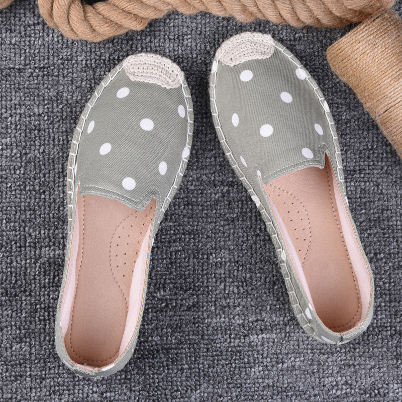 Ženske Fisherman tenisice od lana, okrugli nos, slip-on, gumeni potplat, prozračne