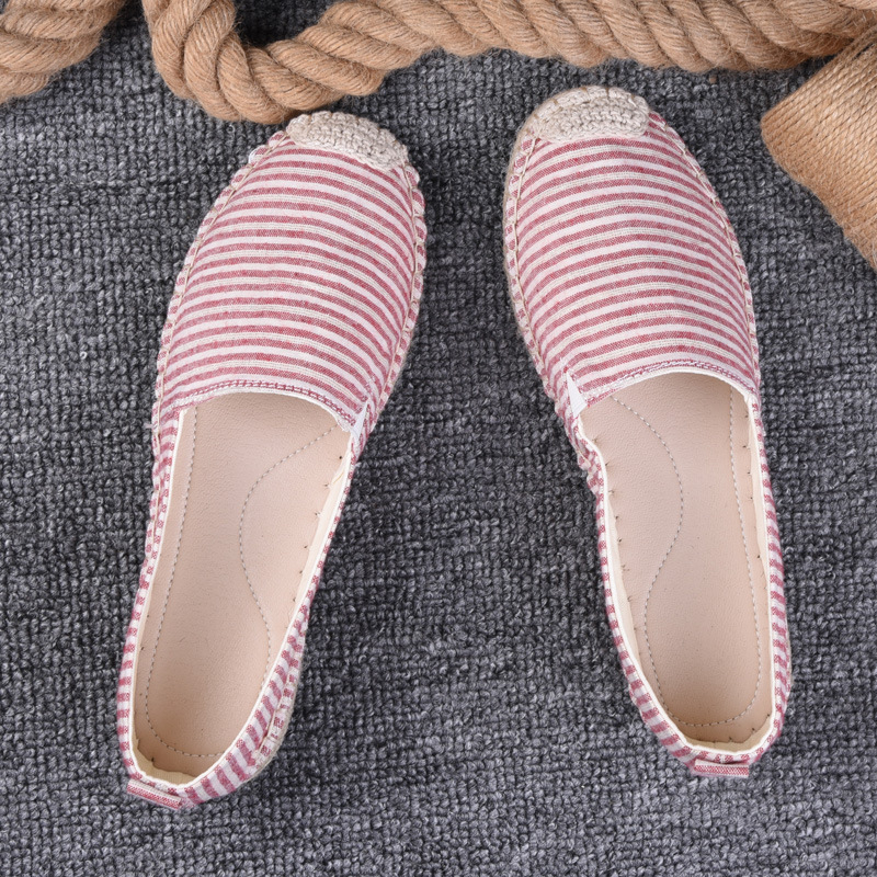 Ženske Fisherman tenisice od lana, okrugli nos, slip-on, gumeni potplat, prozračne