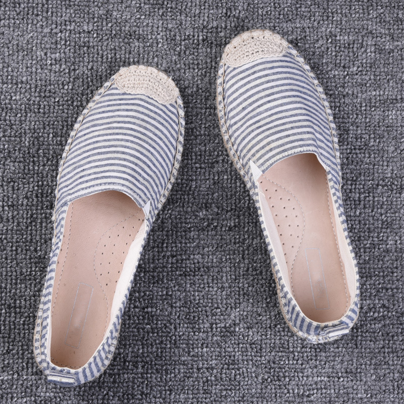 Ženske Fisherman tenisice od lana, okrugli nos, slip-on, gumeni potplat, prozračne