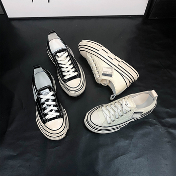 Naiste kanvasjalanõud Korea-stiilis paksu talla