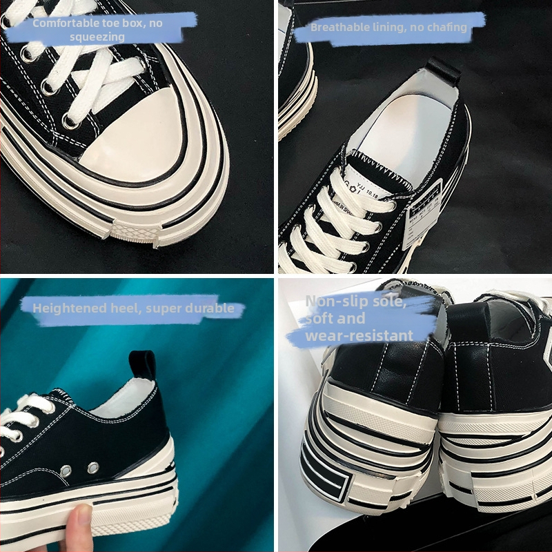 Naiste kanvasjalanõud Korea-stiilis paksu talla