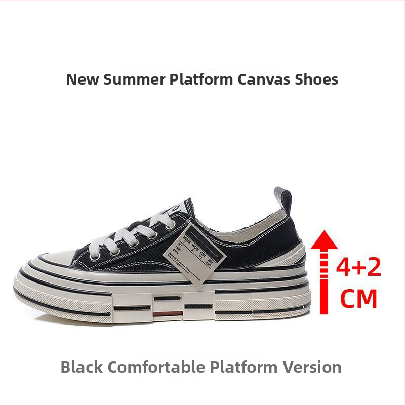 Naiste kanvasjalanõud Korea-stiilis paksu talla