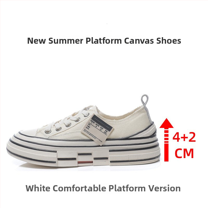 Naiste kanvasjalanõud Korea-stiilis paksu talla