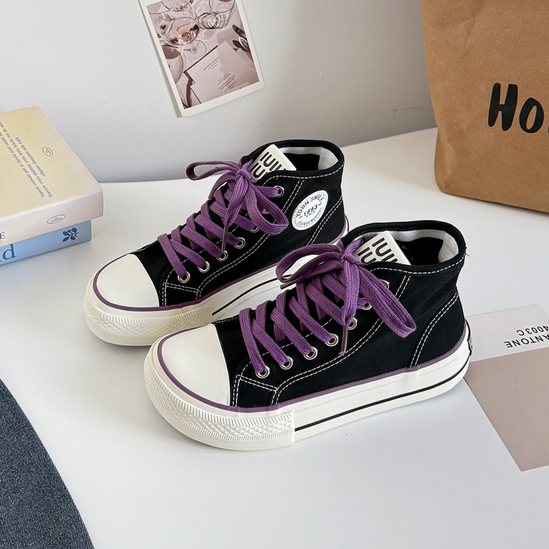 Naiste kanvasjalanõud madala ülemusega, vulkaniseeritud kummist talla, hingav puuvillane vooder