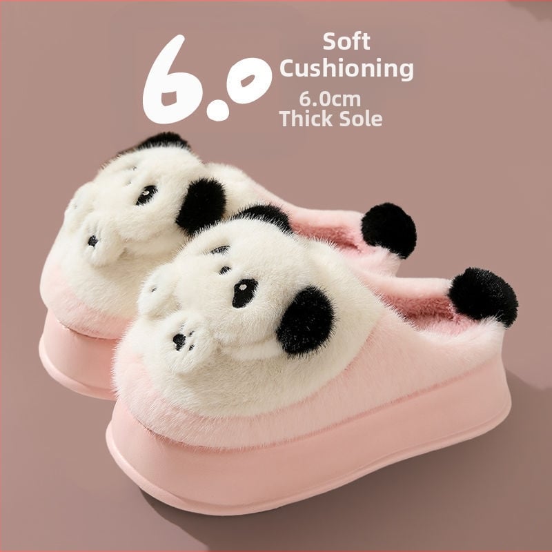 Moteriškos patalpų šlepetės iš medvilnės su EVA padu, cartoon raštas, neslidžios, stora padas 0–3 cm