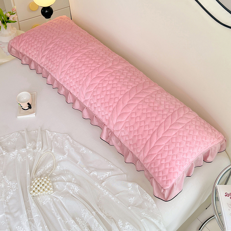 Navlaka za jastuk od mliječnog velura s kviltingom za parove — tkanina 40s, reaktivno bojanje