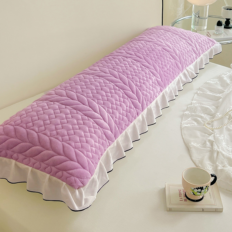 Navlaka za jastuk od mliječnog velura s kviltingom za parove — tkanina 40s, reaktivno bojanje