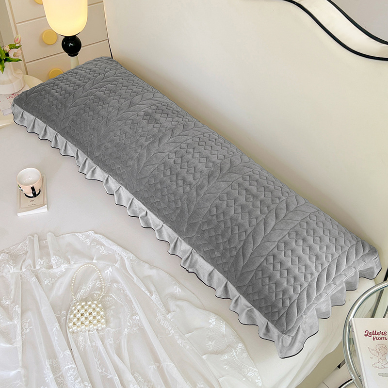 Navlaka za jastuk od mliječnog velura s kviltingom za parove — tkanina 40s, reaktivno bojanje