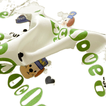 Párnahuzat, pamut twill anyag, rajzfilm stílus, szálanként színezett nyomtatás, egész éves használatra