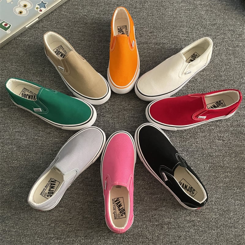 Unisex lõuendist tossud igapäevaseks kandmiseks, madal ülemine, Slip-on, vulkaniseeritud kummist tald, hingavad, vabaaja stiil