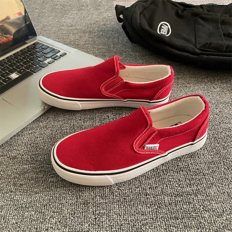 Unisex lõuendist tossud igapäevaseks kandmiseks, madal ülemine, Slip-on, vulkaniseeritud kummist tald, hingavad, vabaaja stiil