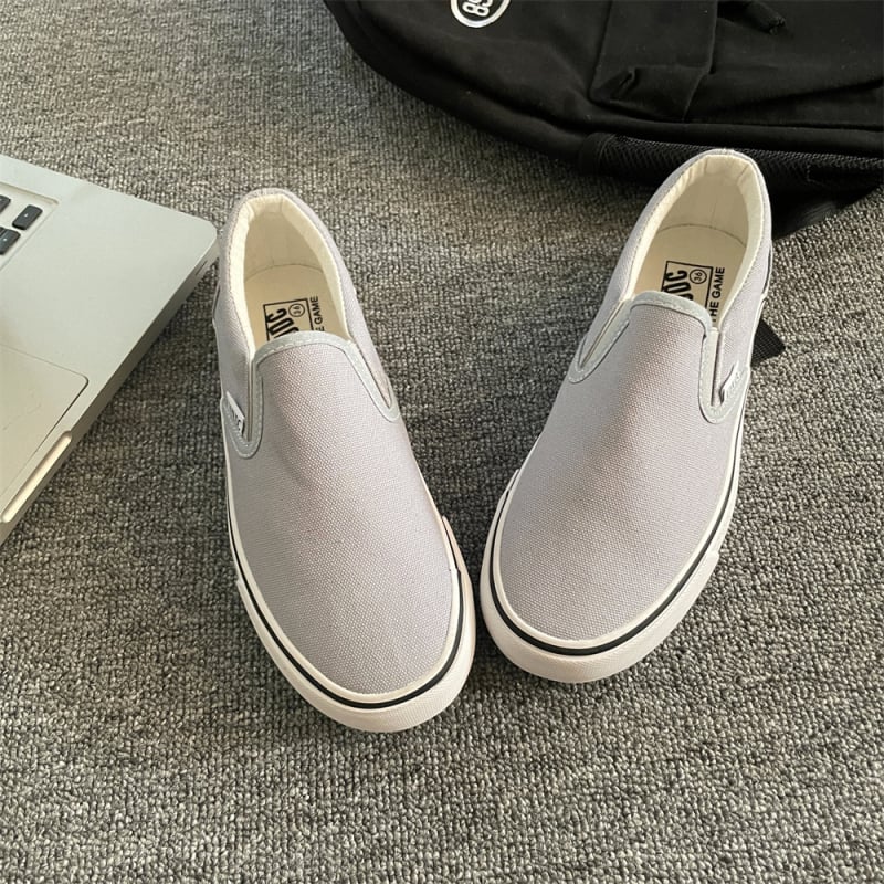 Unisex lõuendist tossud igapäevaseks kandmiseks, madal ülemine, Slip-on, vulkaniseeritud kummist tald, hingavad, vabaaja stiil