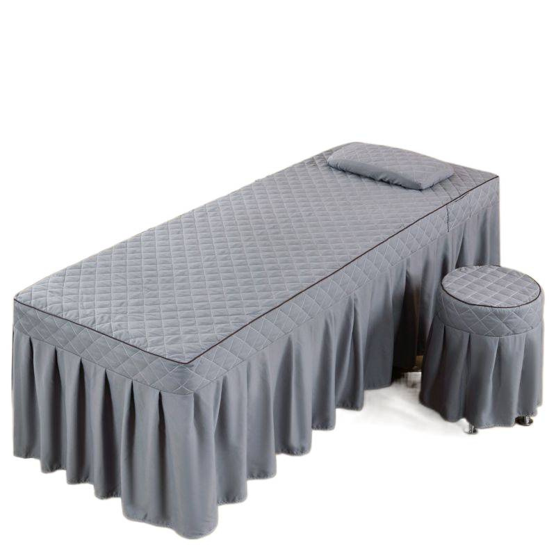 Navlaka za masažni krevet od 100% pamuka, dvodijelni set, jednobojan, Lingzhi