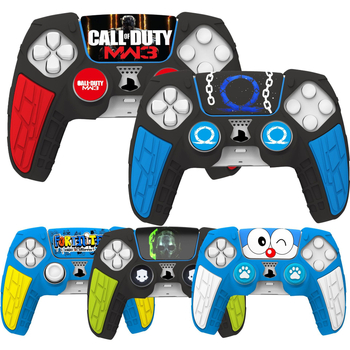 PS5 silikono apsauginis dėklas su raštais – Kamuflazė, Vandens pernešimas; Priešslydžio funkcija, Modelis UX-009-01