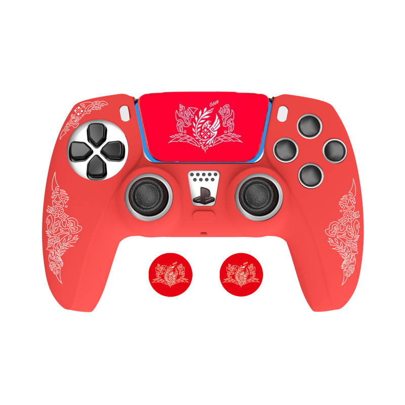 PS5 silikono apsauginis dėklas su raštais – Kamuflazė, Vandens pernešimas; Priešslydžio funkcija, Modelis UX-009-01