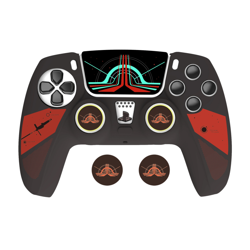 PS5 silikono apsauginis dėklas su raštais – Kamuflazė, Vandens pernešimas; Priešslydžio funkcija, Modelis UX-009-01