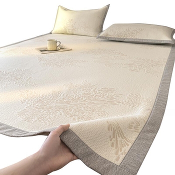 Ice Silk prostirke set, sklopivi stil, novi kineski stil, tiskano tkanje, kemijska vlakna