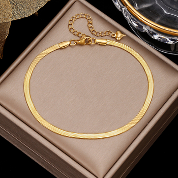 Potītes rokassprādze | sievietēm, Eiropas–Amerikas stila, nerūsējošā tērauda/ vara ķēde, krāsu noturīgs pārklājums, mozaikas akmeņi ar mākslīgām dārgakmeņiem, pielāgošana pieejama