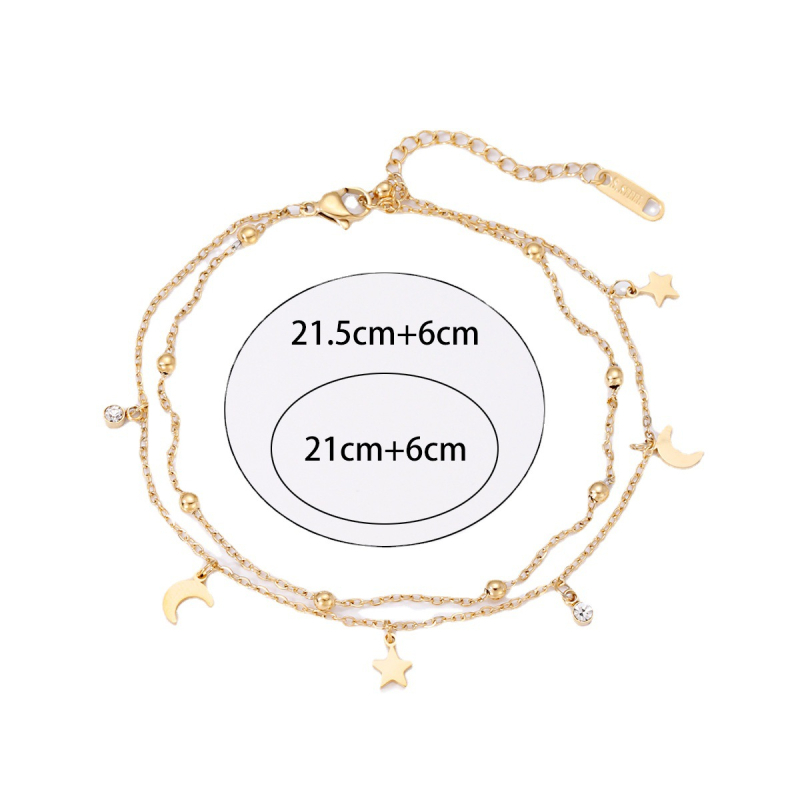 Potītes rokassprādze | sievietēm, Eiropas–Amerikas stila, nerūsējošā tērauda/ vara ķēde, krāsu noturīgs pārklājums, mozaikas akmeņi ar mākslīgām dārgakmeņiem, pielāgošana pieejama