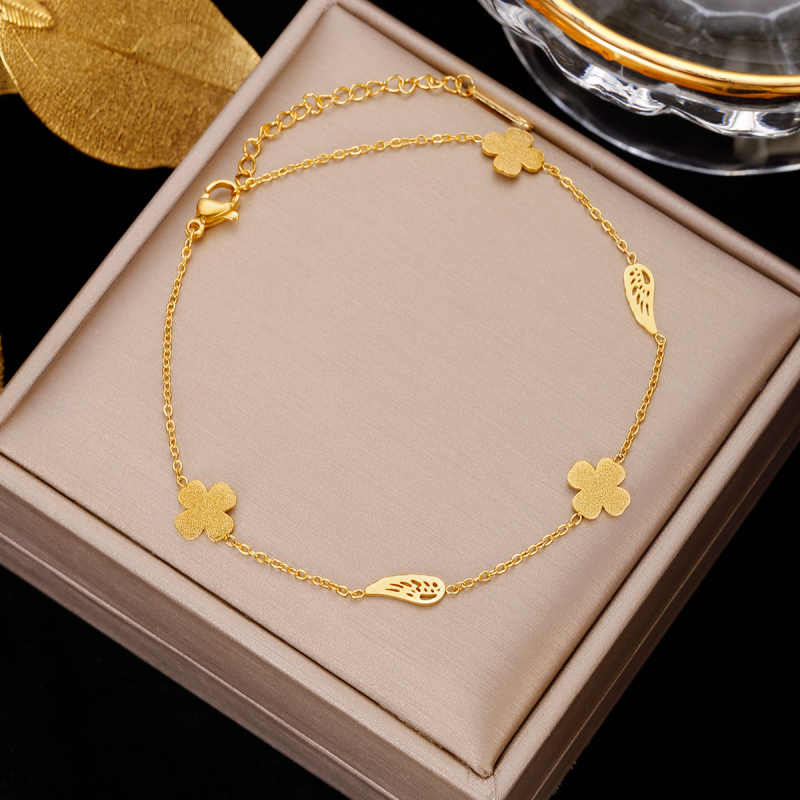 Potītes rokassprādze | sievietēm, Eiropas–Amerikas stila, nerūsējošā tērauda/ vara ķēde, krāsu noturīgs pārklājums, mozaikas akmeņi ar mākslīgām dārgakmeņiem, pielāgošana pieejama