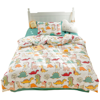 Laste voodi kate - 60S satiin, pikkade kiududega puuvill, reaktiivne trükkimine, Jet õmblus, 3-osaline komplekt