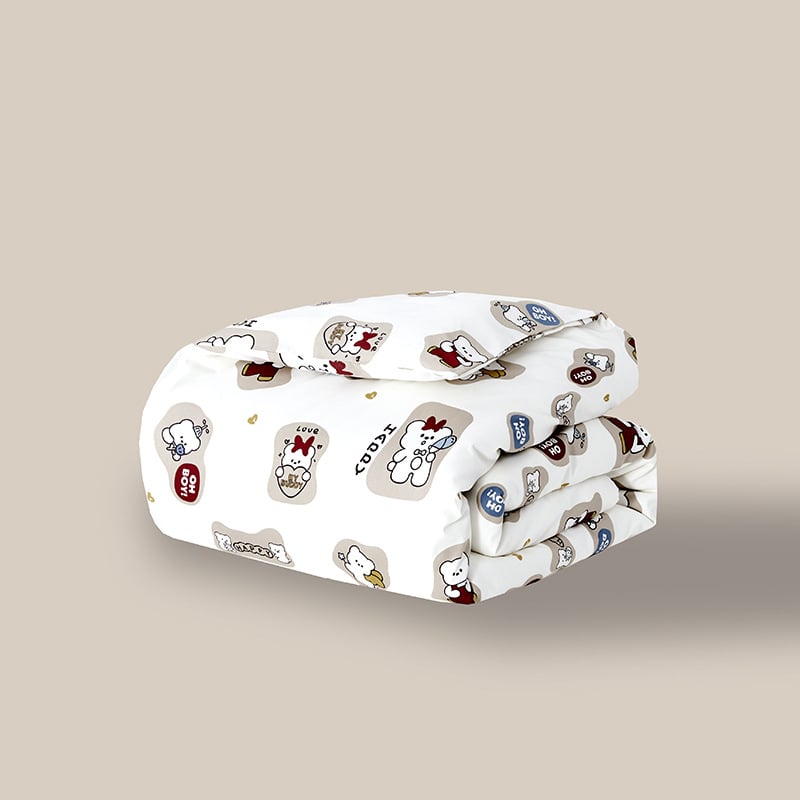 Laste voodi kate - 60S satiin, pikkade kiududega puuvill, reaktiivne trükkimine, Jet õmblus, 3-osaline komplekt