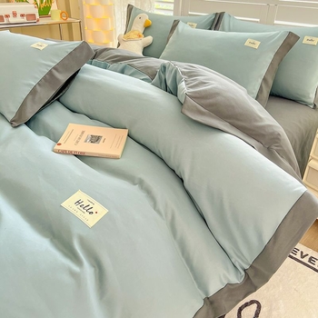 Neljaosaline voodipesu komplekt: kattemähk ja lihtne kude; Materjal: polüester; Kudumine: harjatud ja lihtne kude; Trükkimine: reaktiivne värvimine; Muster: ühes toonis; Stiil: prill polsterdatud lakats.