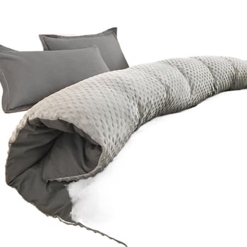 Paplanhuzat fleece béléssel, tej velúr és korall velúr, akril szálból, 4 részes készlet