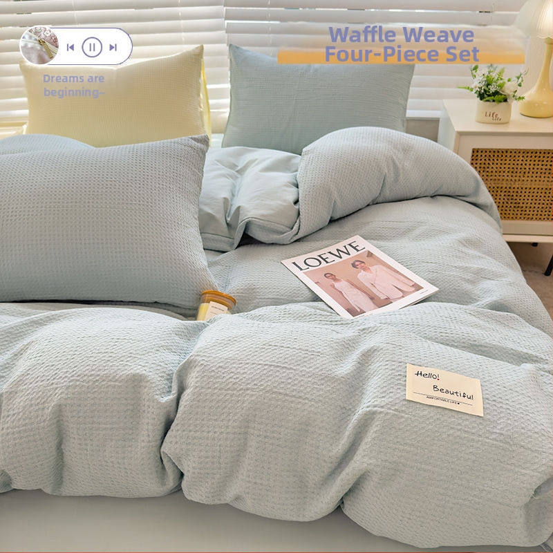 Četverodjelni set posteljine, Jacquard tkanje, reaktivno ispisivanje, stil plahte i europski stil, materijal 96–100%