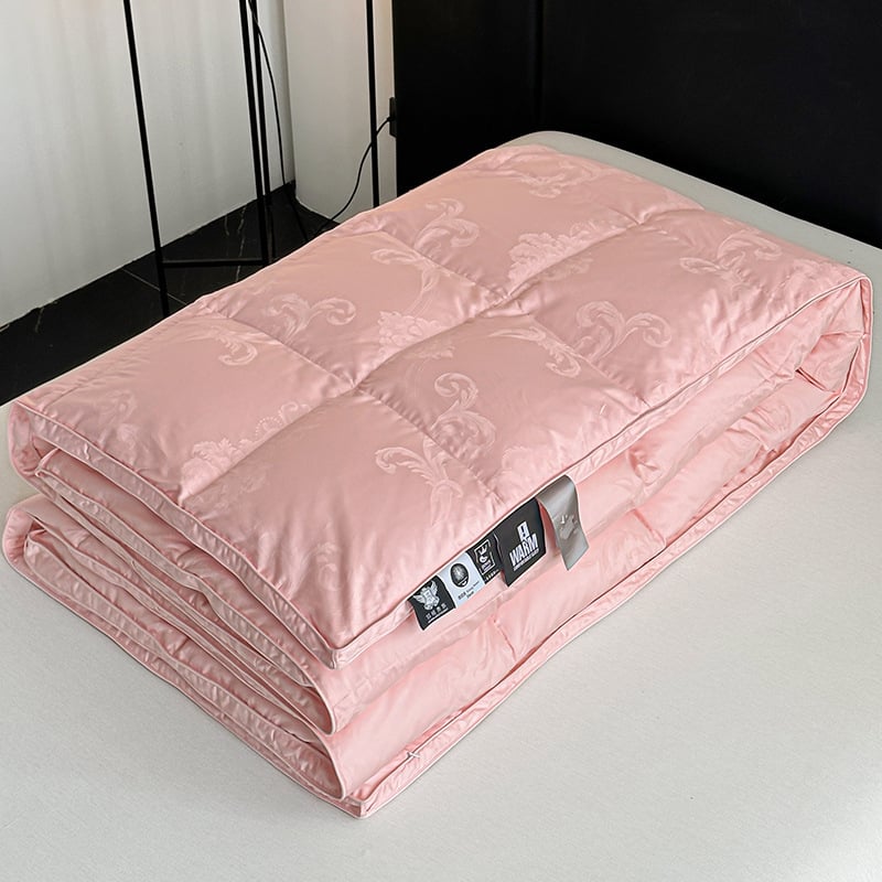 100% pamutból készült, 120-Count jacquard dupla rétegű paplanhuzat, önkitöltő tollbetéttel és töltőcsővel — geometriai mintázat