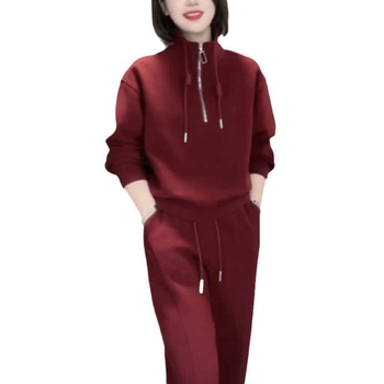 Dvodjelni PVC sportski set za žene, dugi rukav s polu-zipom, svilenkasti sjaj, hlaće do 3/4 duljine, proljeće 2025