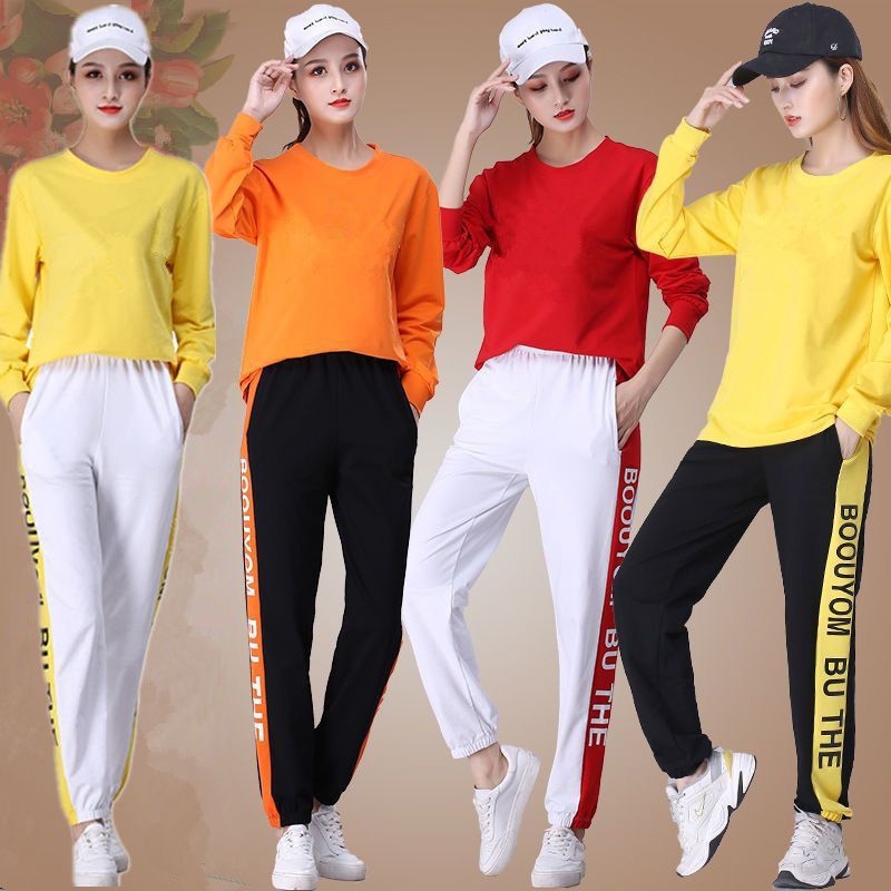 Ženski hlačasti kostim s geometrijskim uzorkom, dugi rukavi, poliester, jesen 2025