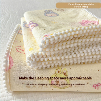 Kolmeosaline voodipesu komplekt polüestrist, multikas muster, Twill kangas, reaktiivne trükkimine ja värvimine, sobib kõigile aastaaegadele, kaasaegne minimalistlik stiil