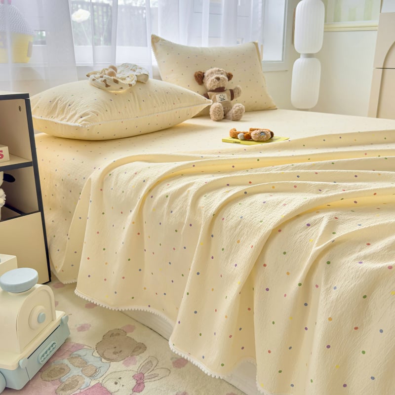 Kolmeosaline voodipesu komplekt polüestrist, multikas muster, Twill kangas, reaktiivne trükkimine ja värvimine, sobib kõigile aastaaegadele, kaasaegne minimalistlik stiil