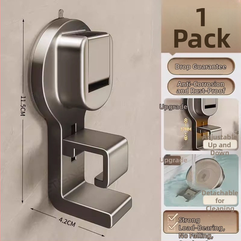 Vannas istabas sienas organizētājs izlietnei un vannai ar stipru sūkņa kausu – ABS, Daudzfunkcionāls, 1 līmenis