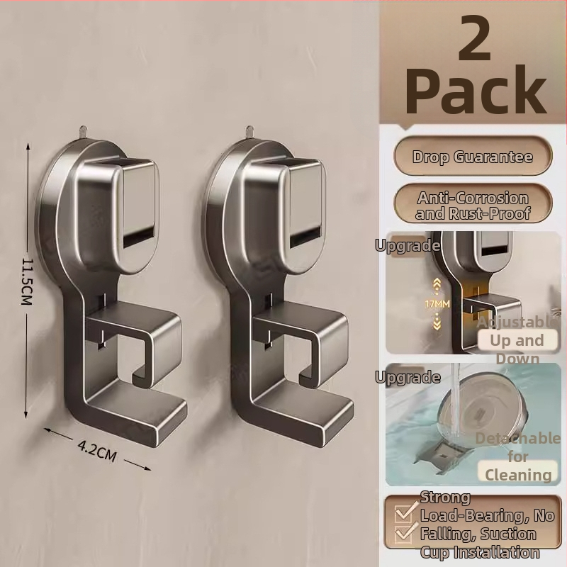 Vannas istabas sienas organizētājs izlietnei un vannai ar stipru sūkņa kausu – ABS, Daudzfunkcionāls, 1 līmenis