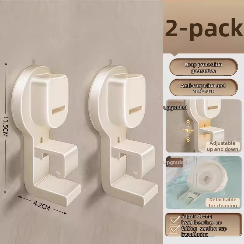 Vannas istabas sienas organizētājs izlietnei un vannai ar stipru sūkņa kausu – ABS, Daudzfunkcionāls, 1 līmenis