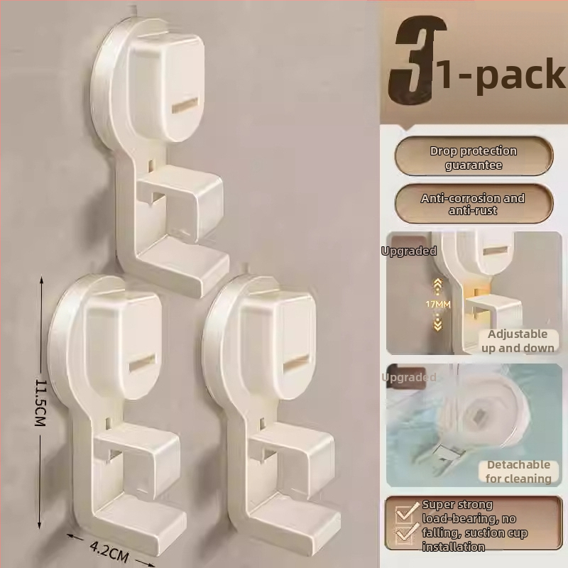 Vannas istabas sienas organizētājs izlietnei un vannai ar stipru sūkņa kausu – ABS, Daudzfunkcionāls, 1 līmenis