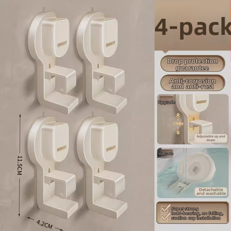 Vannas istabas sienas organizētājs izlietnei un vannai ar stipru sūkņa kausu – ABS, Daudzfunkcionāls, 1 līmenis
