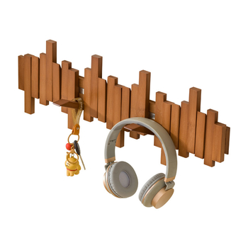 Magneetiline riidepuu klaveri klahvide kujundusega, seinale paigaldatav, mõeldud sissepääsuks, koridoriks ja magamistuppa, puit/bambus, kaasaegne minimalistlik stiil, 3+ konksurida, kandevõime 10–15 kg