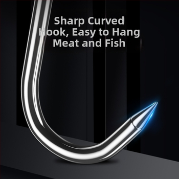 Liha konks roostevabast terasest, S-kujuline, ühe konksu disain, kerge luksuslik stiil, koormus kuni 10–15 kg