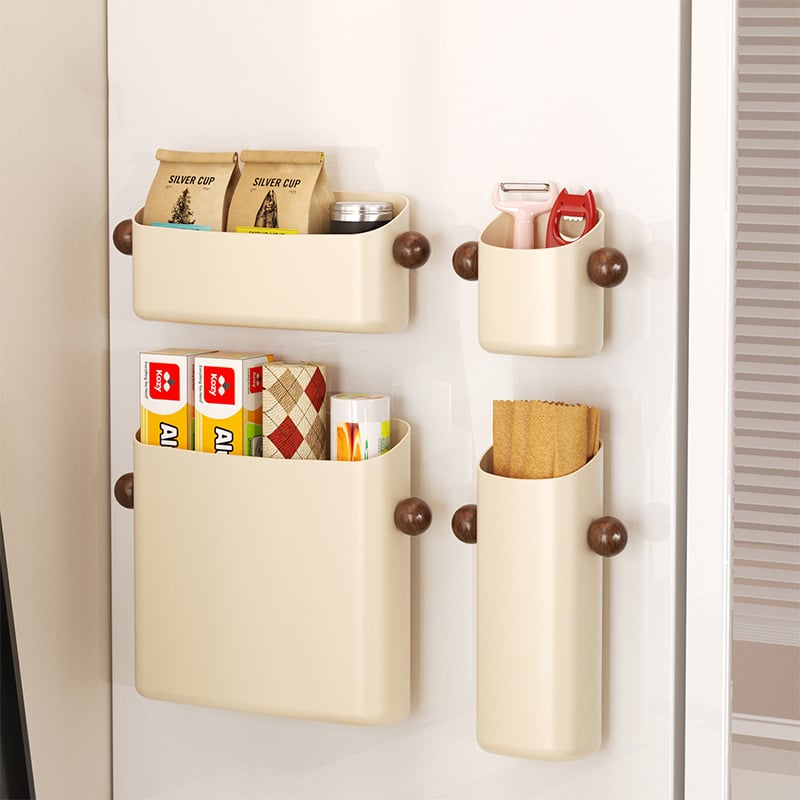 Magnētiska ledusskapja sienas uzglabāšanas plaukts, ABS materiāls, modelis Ym.7257, uzstādīšana bez urbuma, sānu virtuves organizētājs