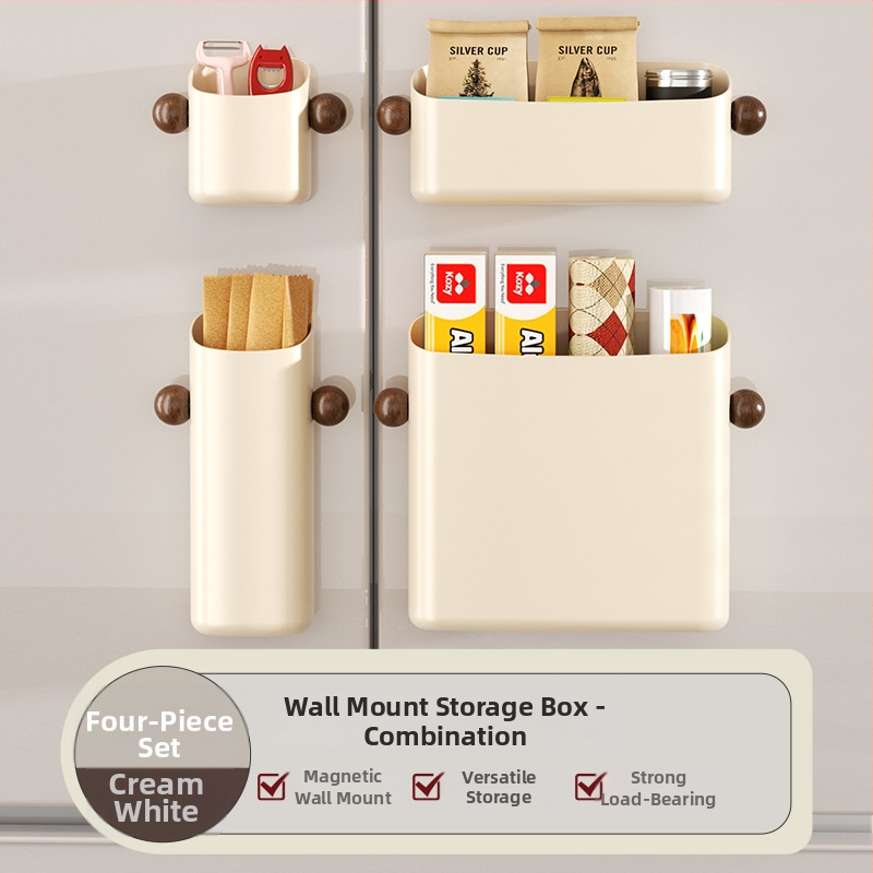 Magnētiska ledusskapja sienas uzglabāšanas plaukts, ABS materiāls, modelis Ym.7257, uzstādīšana bez urbuma, sānu virtuves organizētājs