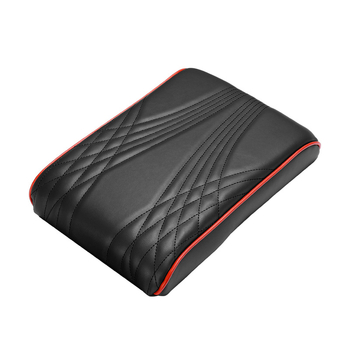 Ādas centrālā elkoņa atbalsta spilventiņš ar uzglabāšanas kabatu un salvetēm kastīti automašīnai